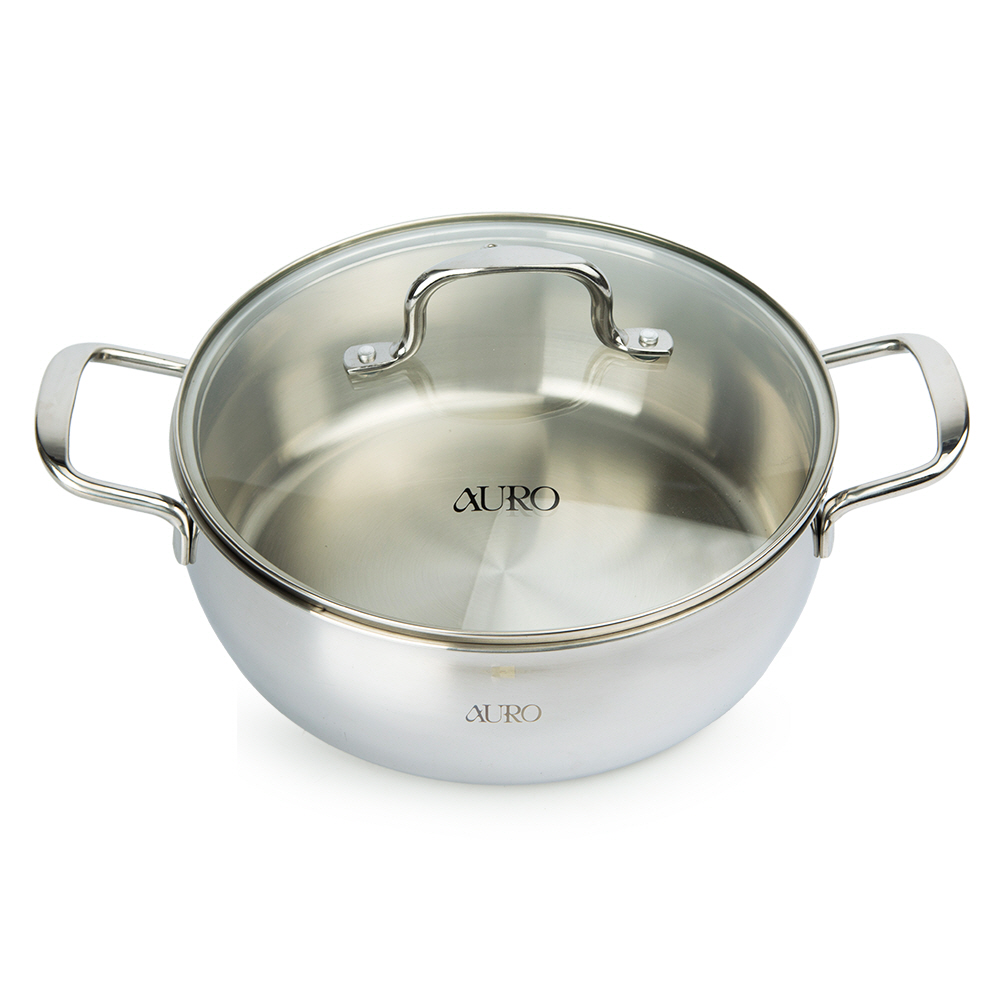 아우로 통5중 304스텐 IH 인덕션 하이라이트 무연마제 양수 볶음 냄비, 양수냄비, 1개, 26cm 49,000원
