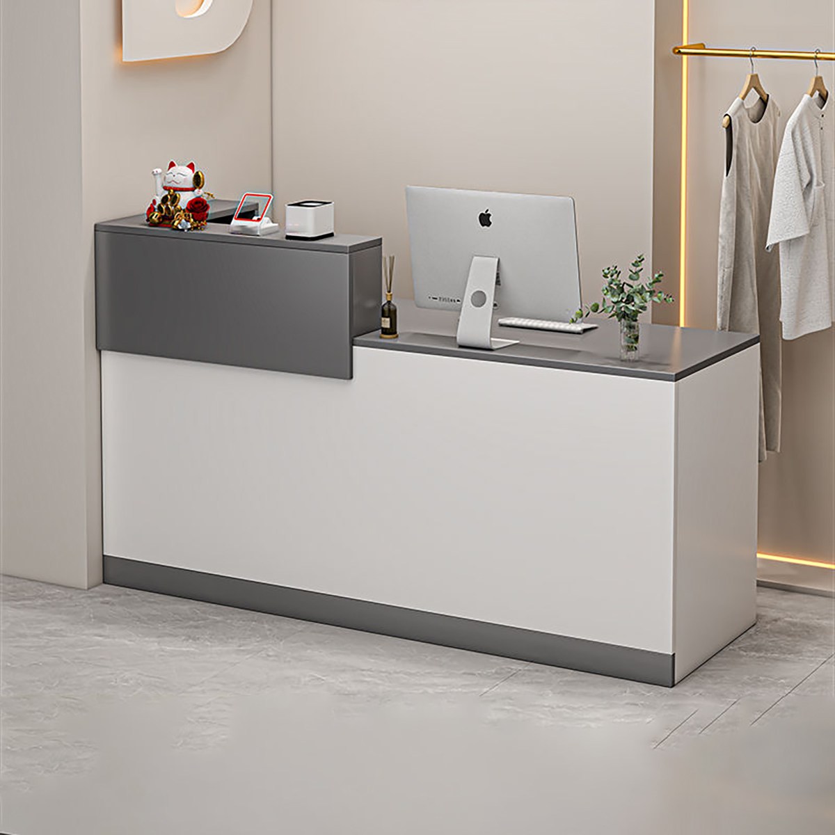 계산대 수납형프론트 안내데스크 상담테이블 미용실 네일숍 카운터 업소용 카운터테이블 153,900원