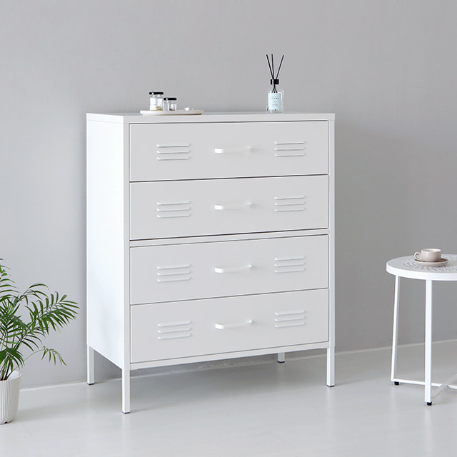 마켓비 MKB 철제서랍장 캐비넷 체스트 4단 8001015, 화이트 209,000원