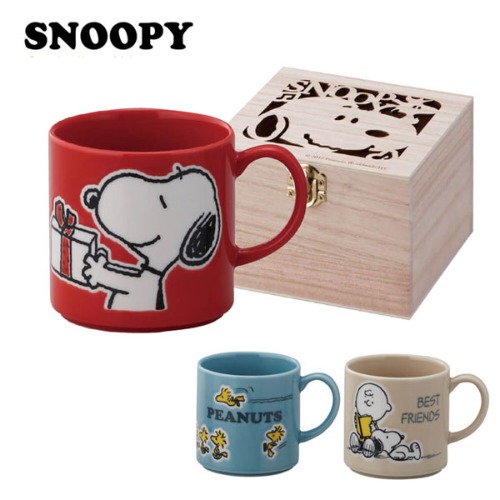 (일본직수입) 스누피 우드박스 컬러풀 머그컵 350ml 머그잔선물 (3design) 29,800원