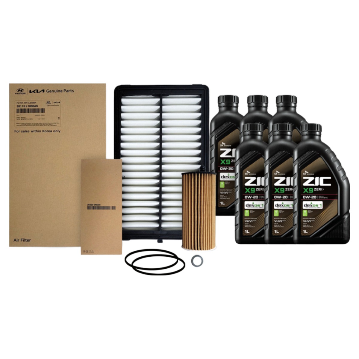 K8 가솔린(휘발유) 3.5 (21년식 이후) 순정필터+지크합성유 6L, 1개 94,160원