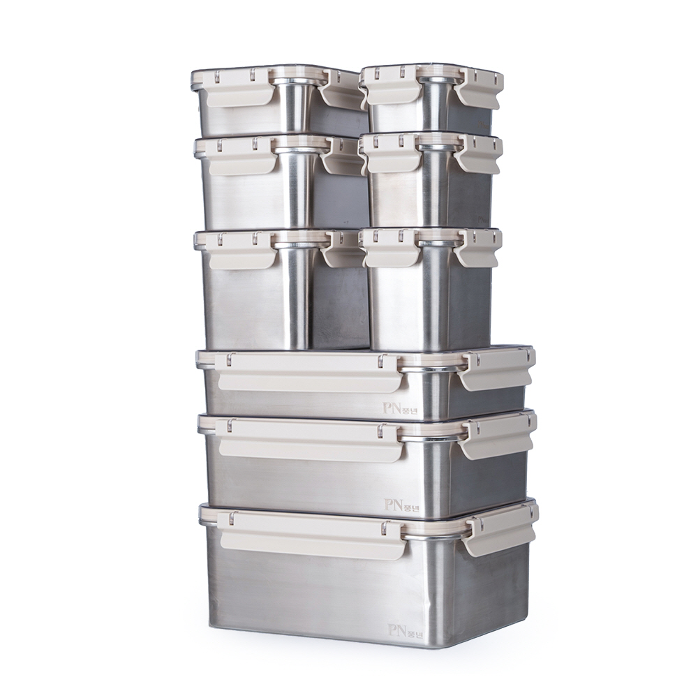 PN풍년 피엔락 스테인레스 밀폐용기세트 옵션 9종 밀폐용기세트 냉장냉동 스텐반찬통세트, 1개 45,800원