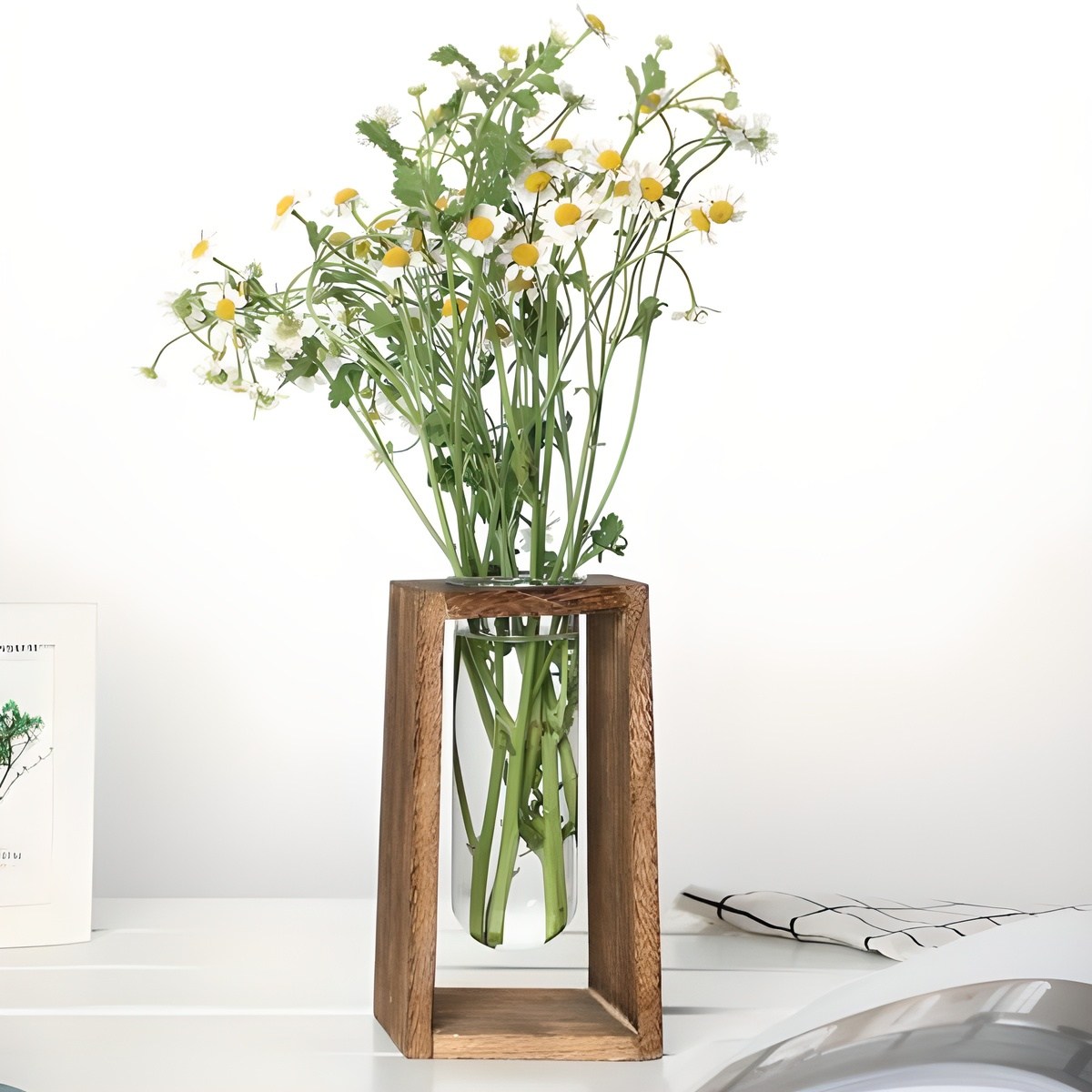 밍샴라이프 인테리어 수경재배 원목화분 월넛, 1개 11,800원