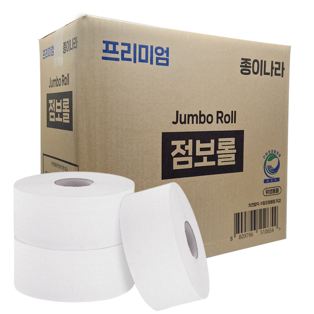 종이나라 업소용 점보롤 화장지 2겹 무형광, 100m, 8롤, 1개 16,800원