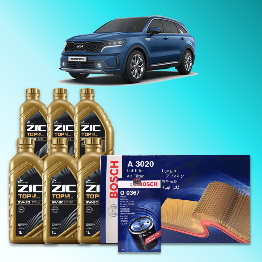 쏘렌토 (MQ4) 2.5터보 가솔린 엔진오일세트 SK 지크 탑 LS 5W30 (ZIC TOP LS) 109,100원
