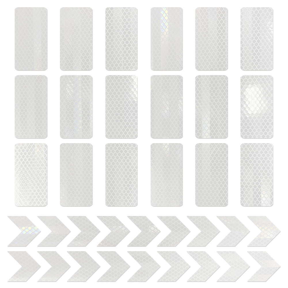 라쿤마켓 다용도 안전 반사 스티커 36매 직사각형 18매+화살표 18매 차량용 야간 반사 자전거 화물차 어린이 경고 방수 경고 스티커, 1개, 화이트 8,900원