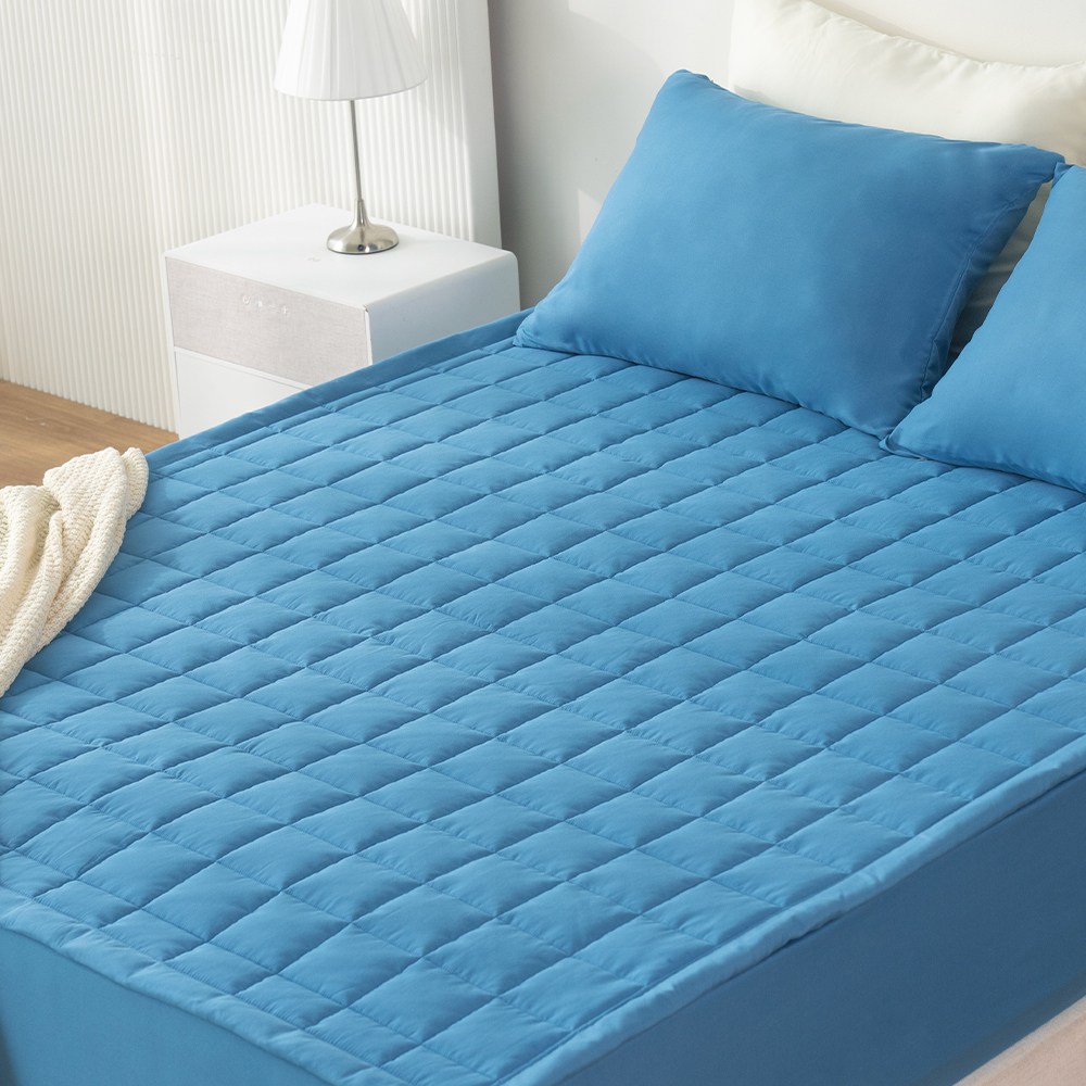 코팅블루 먼지없는 알러지케어 고정밴드 누빔 침대패드, 08.오션블루 28,800원