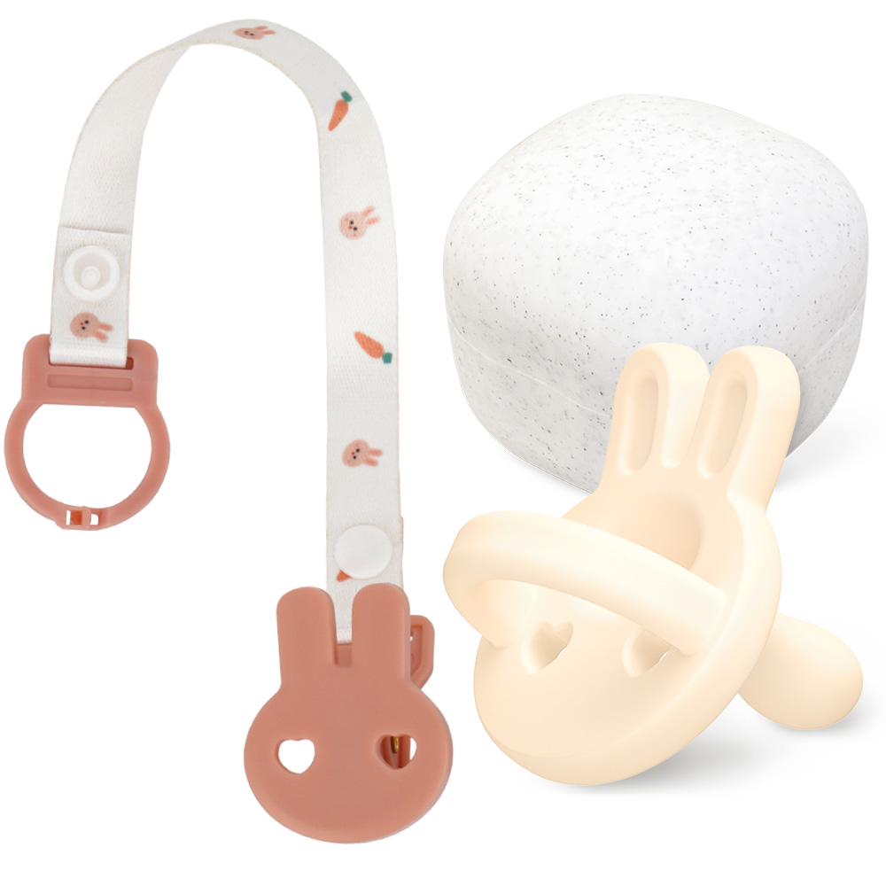 아띠래빗 올실리콘 토끼 쪽쪽이 + 스트랩 클립 홀더 세트 15,300원