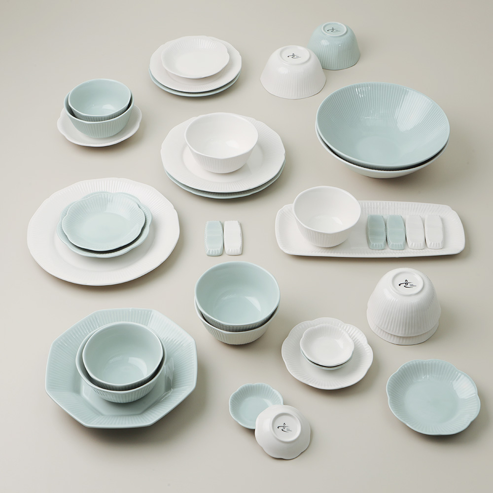 윤도자기 국산 순백 청아 6인 홈 식기세트 37p 169,000원