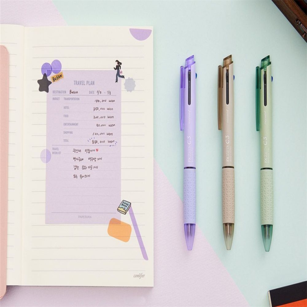 딜리고 모나미 FX 제타 저점도 3색 유성볼펜 C3 0.5MM 12개 세트 회사 문구 학생용볼펜 40,000원