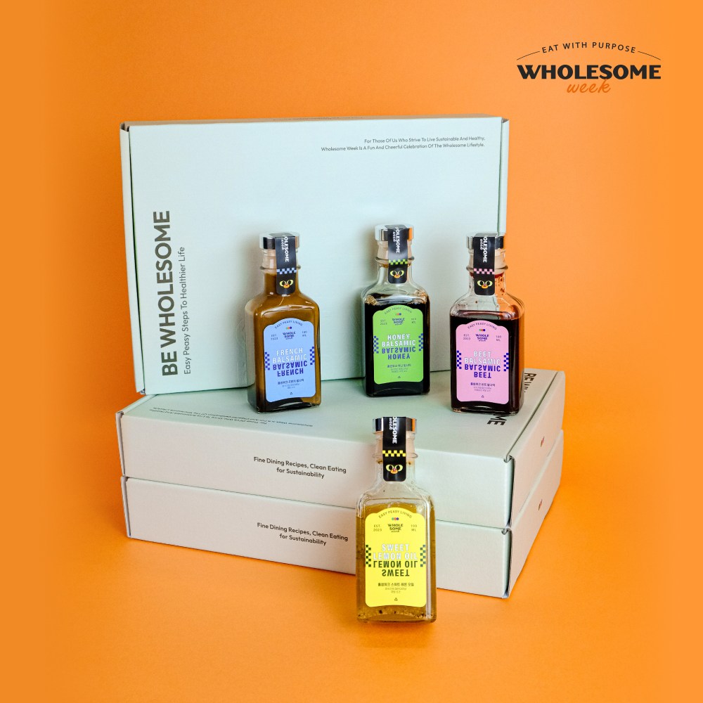 [홀썸위크] 저당 샐러드 드레싱 샘플러 4종 선물세트 52,900원