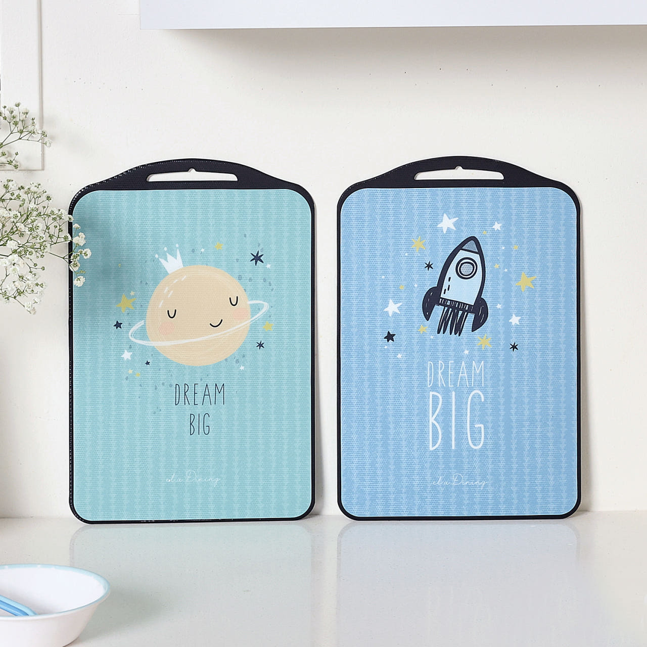 엘라다이닝 국산 칼집에 강한 TPU 양면 이유식도마, 1개, 드리밍블루 32,500원