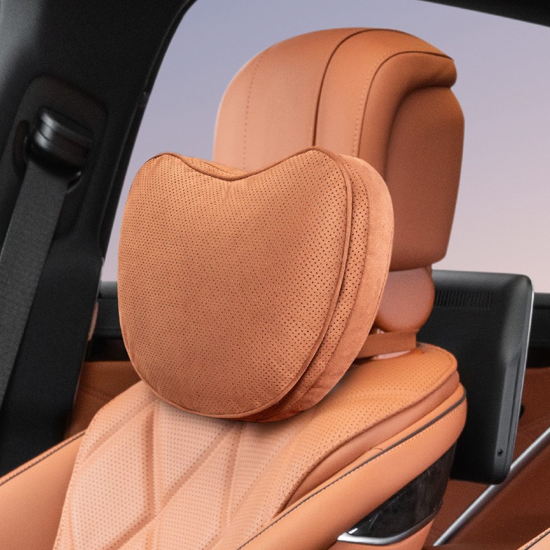 차량용 목쿠션 허리쿠션 프리미엄 스웨이드 누벅 듀얼 레이어 고탄성 메모리폼 숨쉬는 타공 원단 목 보호 쿠션 사계절 공용 통기성 타공 자동차 시트 등받이 쿠션, 현재가 18,900원