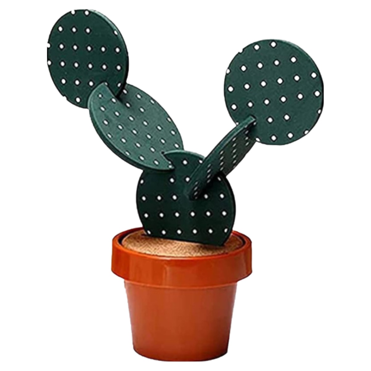 로르블랑 선인장 화분 코스터 세트 컵받침 집들이선물, 1세트, one color 14,890원