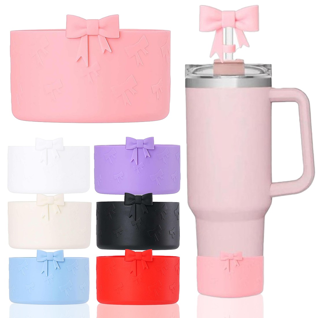 스탠리 텀블러 호환 리본 실리콘 바닥 커버 부츠 미끄럼방지 컵홀더 8,900원