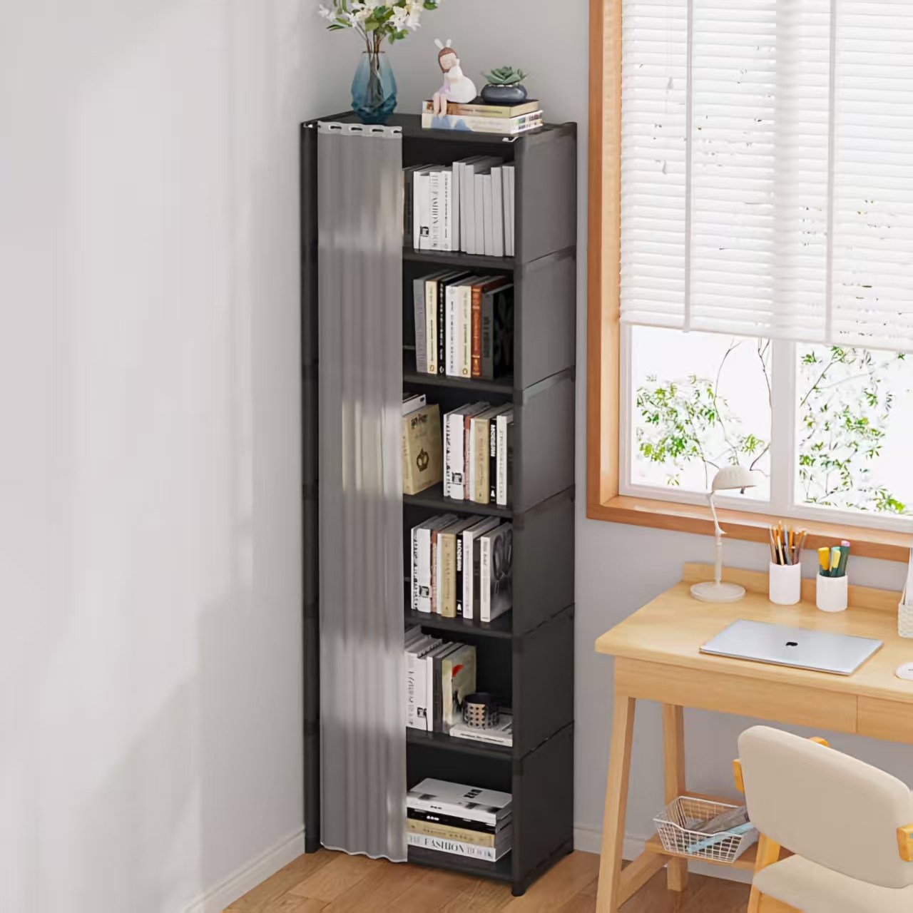 Anystar 다용도 수납장 리빙박스 정리함 조립식 옷장 책꽂이, 블랙 20,900원