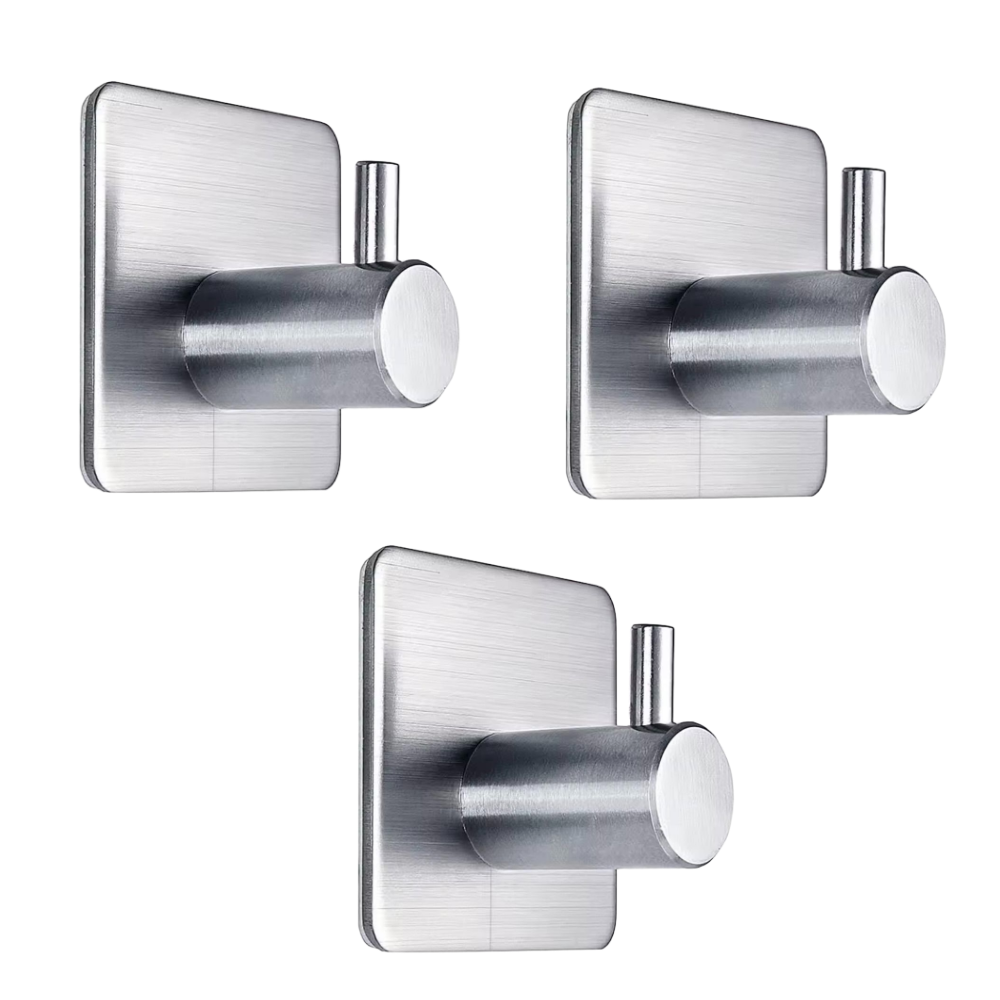 마지온 접착식 스텐 벽걸이 후크, 3개, 실버 8,200원