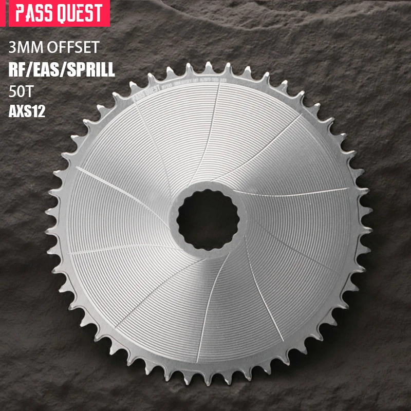 PASS QUEST Raceface EASTON 3mm 오프셋 AXS 12S 직접 장착 도로 자전거 좁은 와이드 치아 체인링 40-56T 166,400원