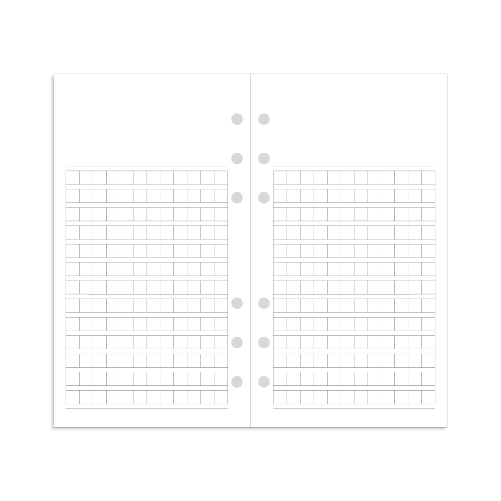 데이스테이션 A6 B6 6공 바인더 속지 그리드 라인 도트 리필 5,500원