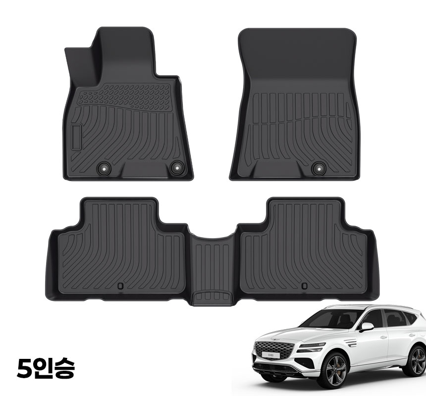 TPE카매트 GV80 5인승 JX1 1열+2열+루프코일 3D매트 122,600원