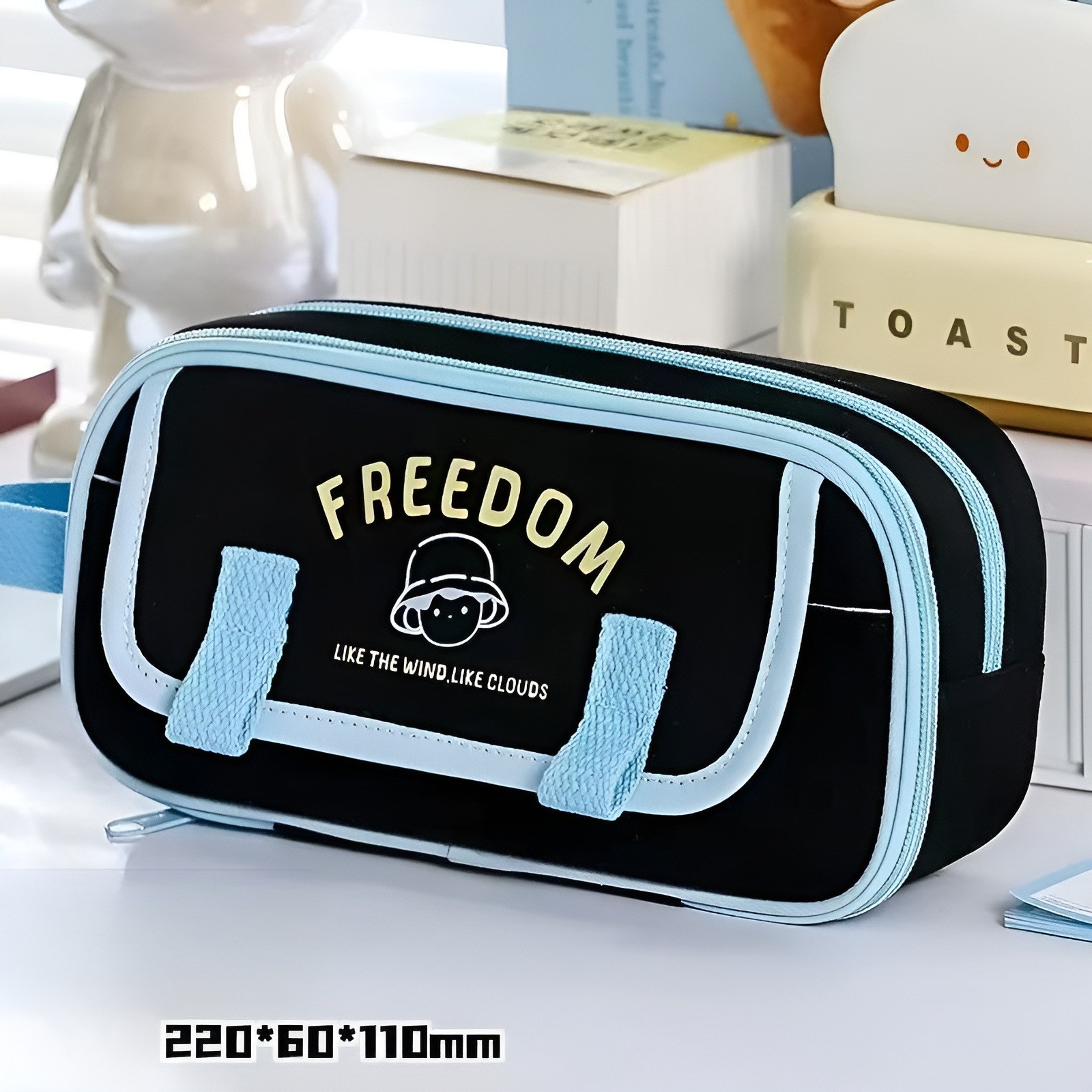 귀여워요 여자 초등 필통 만능 필통, 1개, 블루블랙 13,000원