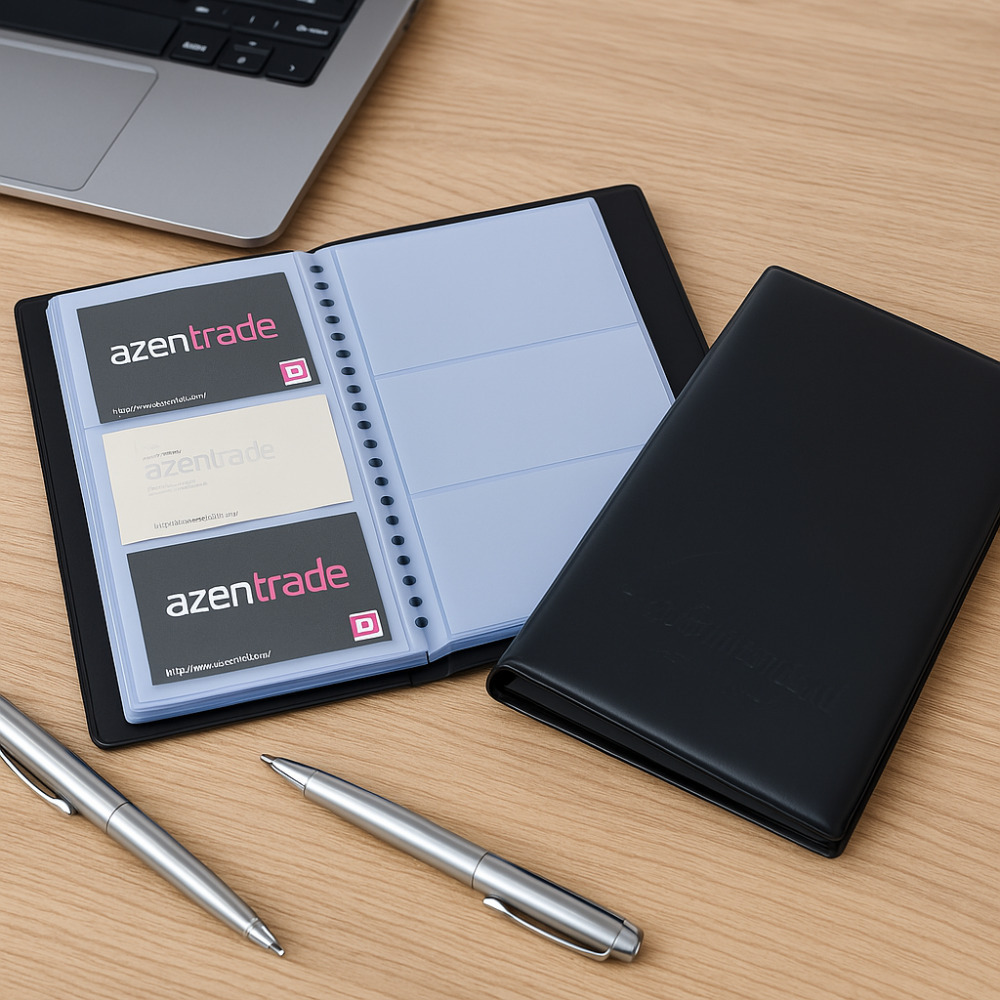 피크라운 심플한 명함집 명함첩 수납 앨범형, 180매, 블랙, 현재가 10,500원