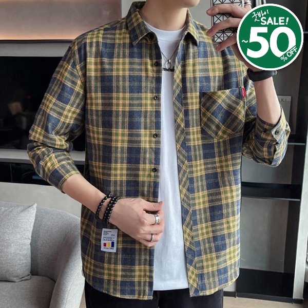킹앤조이 주타이 플란넬 타탄체크 남방 셔츠 26,800원