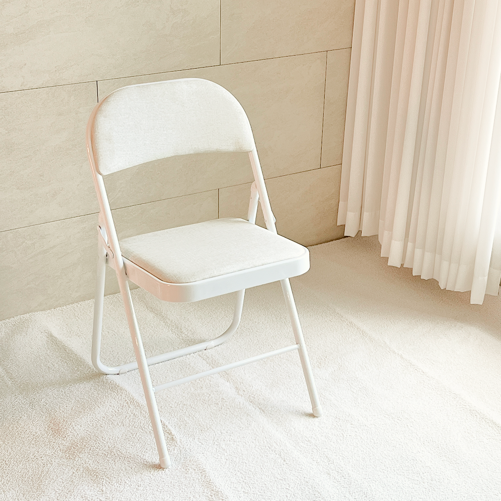 오브민 패브릭 쿠션 접이식 의자, 아이보리, 1개 16,890원