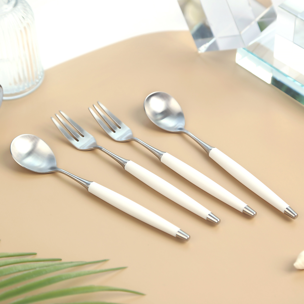 보겐 국산 르비앙 샤틴 티스푼 + 포크 2인 세트 화이트 34,420원