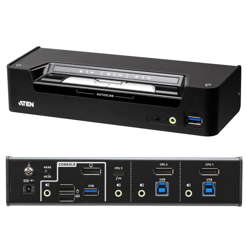 ATEN CS1953 2포트 DP KVMP 스위치 USB 오디오지원 랙마운트가능 400,000원