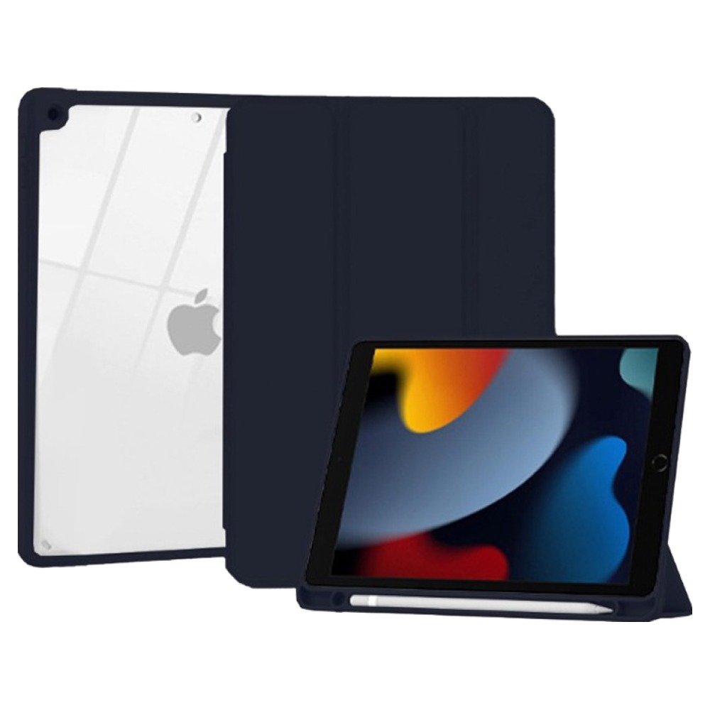 지에스비케이스 아이패드 애플펜슬 수납 클리어 하이브리드 케이스, 네이비블루, 1개 15,900원