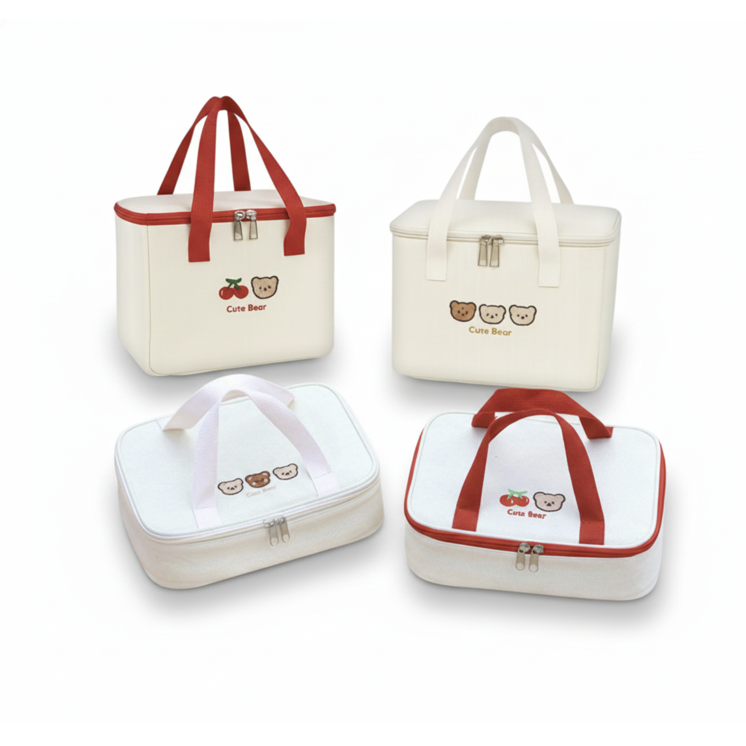 디어원 이유식 보온 보냉백 귀여운 아기곰돌이 보온보냉가방, 체리레드 기본형 19,300원