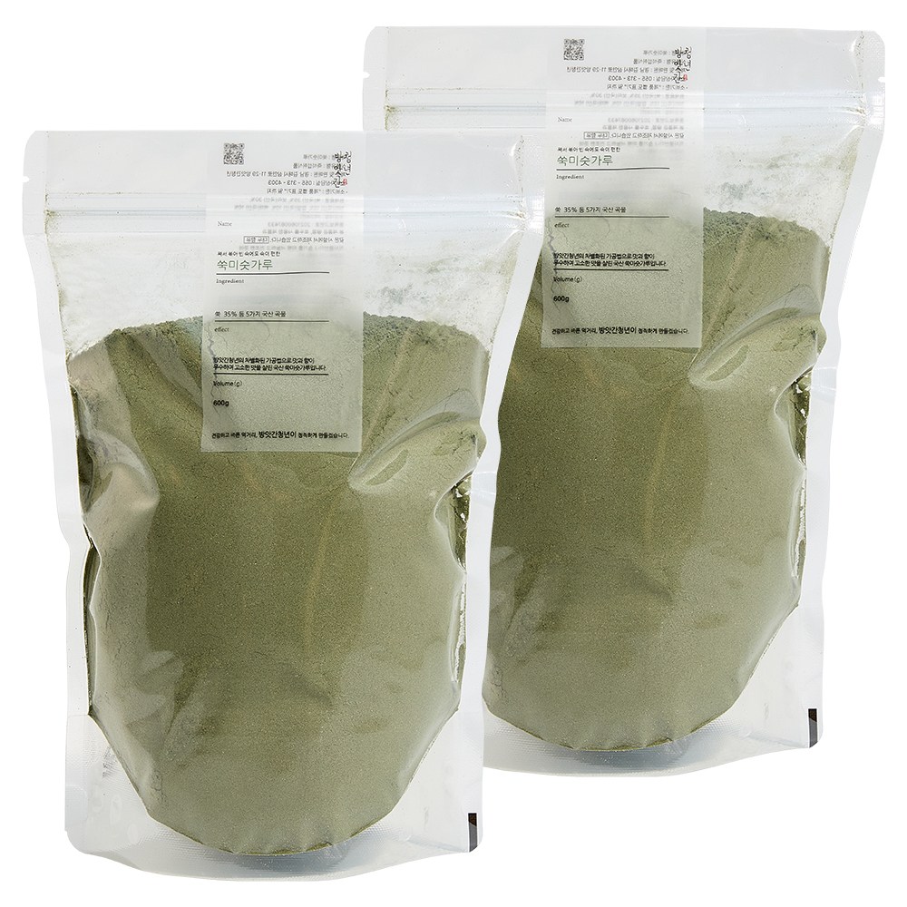 방앗간청년 쪄서 볶은 국산 100% 쑥 미숫가루 선식, 600g, 2개 29,740원