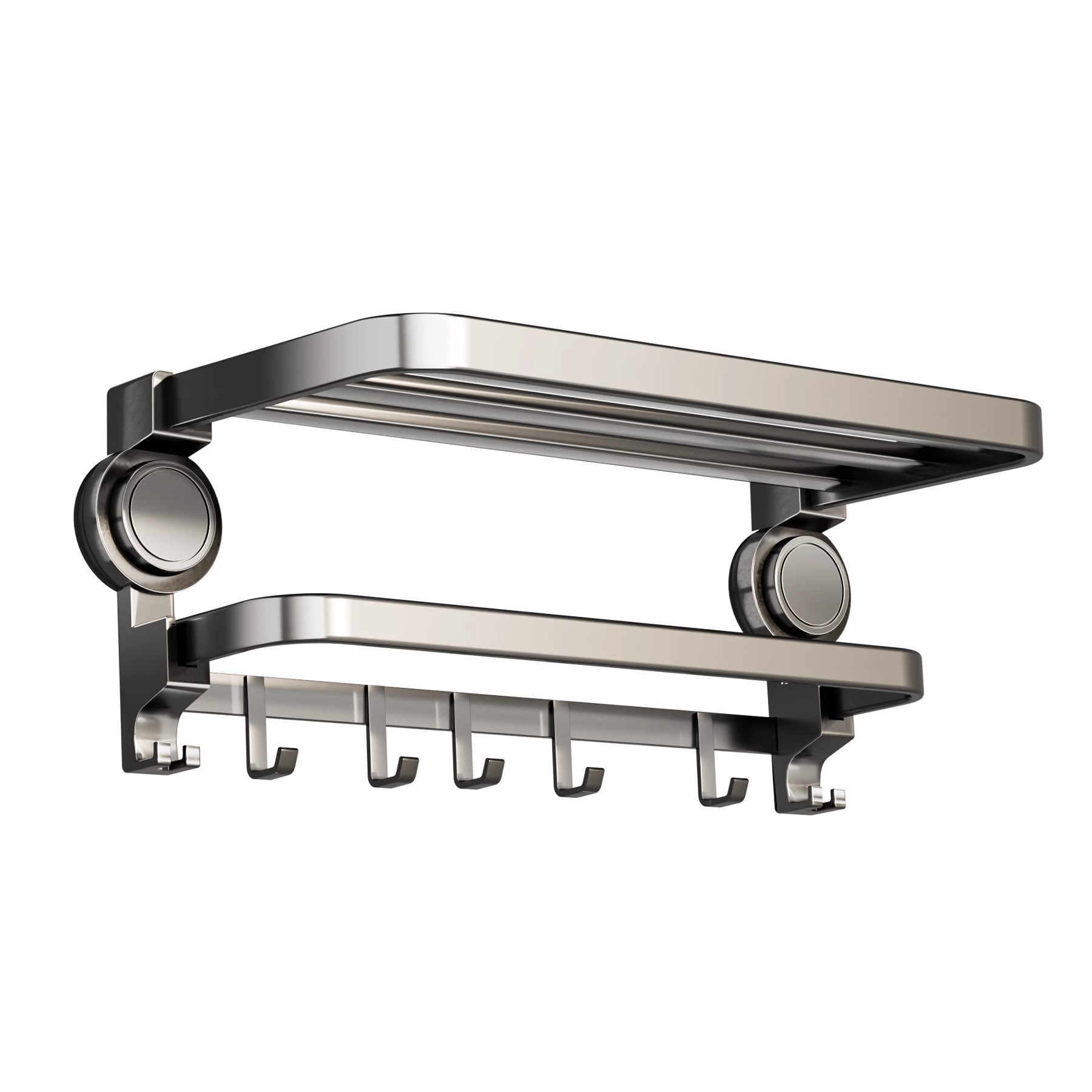 YAPOGI 설치 접이식 타월 랙 2단 스테인리스 욕실선반 샤워타올 수건걸이 무타공 수건건조대 19,400원