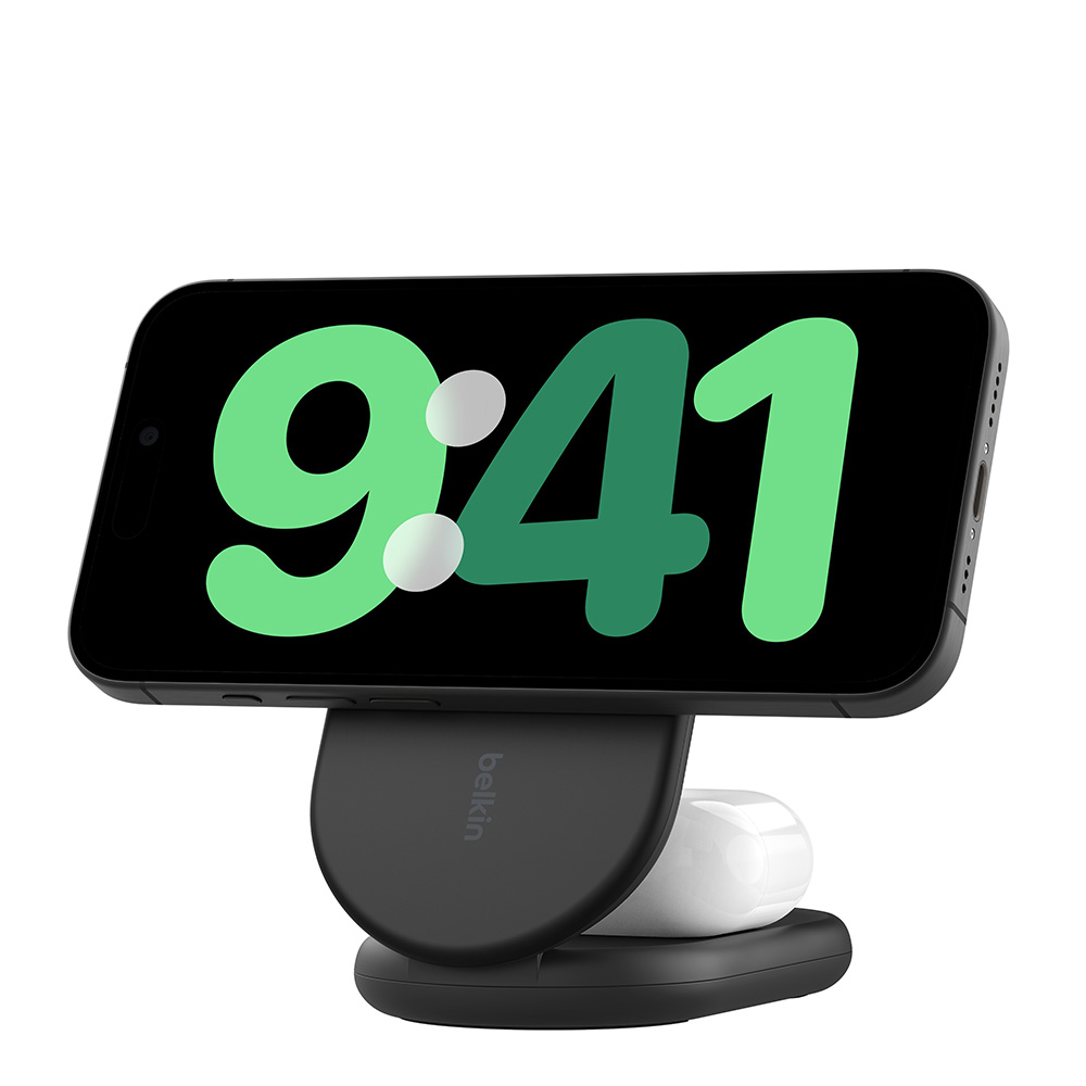 벨킨 부스트업 Qi2 15W 2in1 마그네틱 폴더블 고속 무선 충전기 1.5m, 블랙(WIZ028qcBK), 1개 59,000원