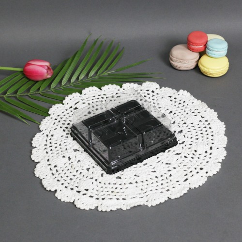 화과자,떡 케이스 4구 블랙 10개, 1개 4,400원