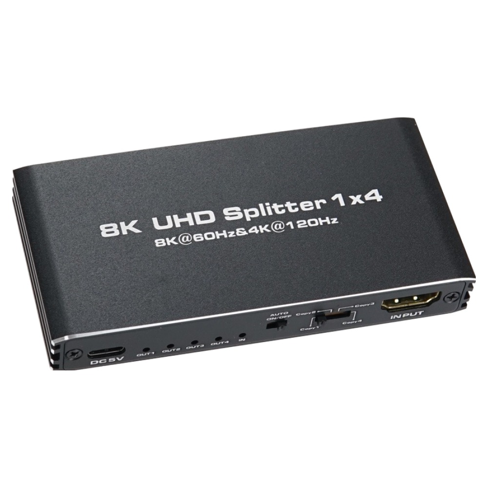 컴스마트 2.1 1-4 8K 60Hz 4K 120Hz EDID 수동스위치 HDMI 분배기 OU080, 단일색상, 1개 50,150원