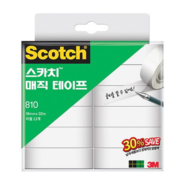 Oce 스카치 글자 메모 테이프 리필 18mm x 32M 글씨 레터링 테이프 수정테이프 디스펜서 테이프 30,500원