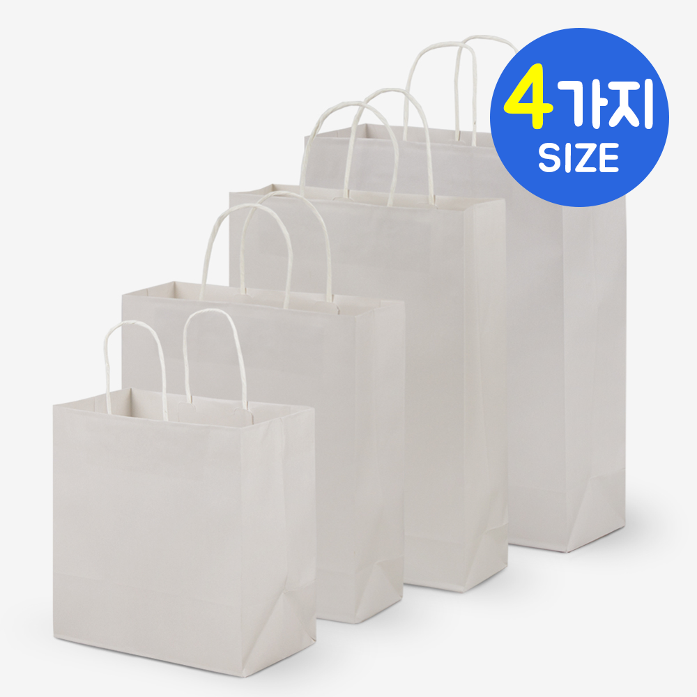 나우스팩 웜그레이 꼬임끈 쇼핑백(100장) - 4가지 사이즈 26,900원