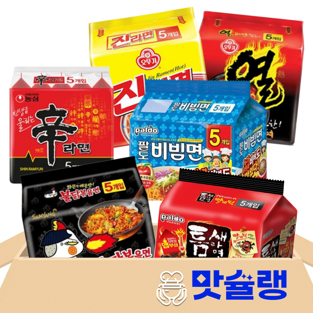 [맛슐랭] 불닭볶음면5+신라면5+열라면5+진라면매운맛5+틈새라면5+팔도비빔면5, 1세트 27,520원