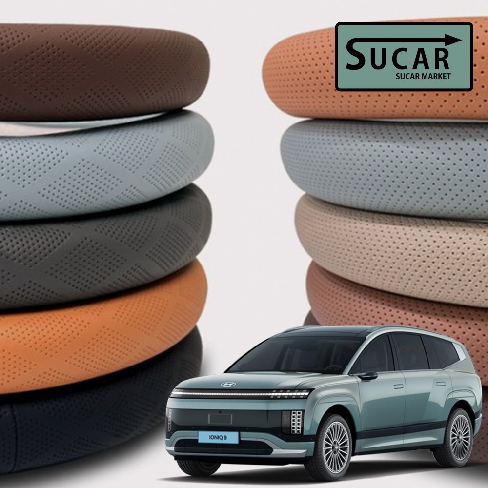 진카차 아이오닉9 전용 순정형 원형가죽 타공 핸들커버 프리미엄 블랙 K-01 27,900원