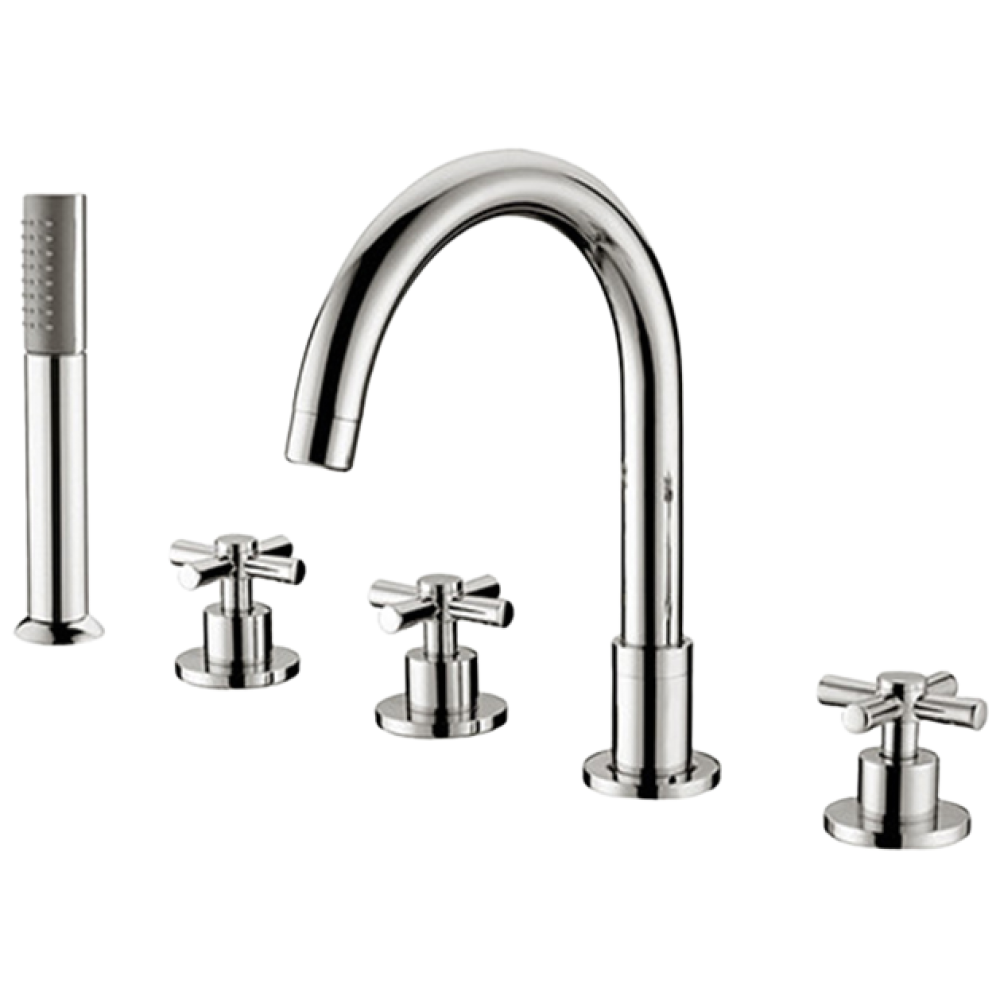 씨트리 ST-05005C 유광 크롬 5홀 데크형 거위목 욕조 샤워 수전 수도꼭지 287,000원