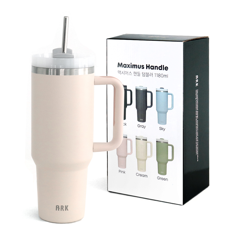 아크 맥시머스 핸들 대용량 빨대 텀블러 1180ml, 핑크, 1개 16,400원