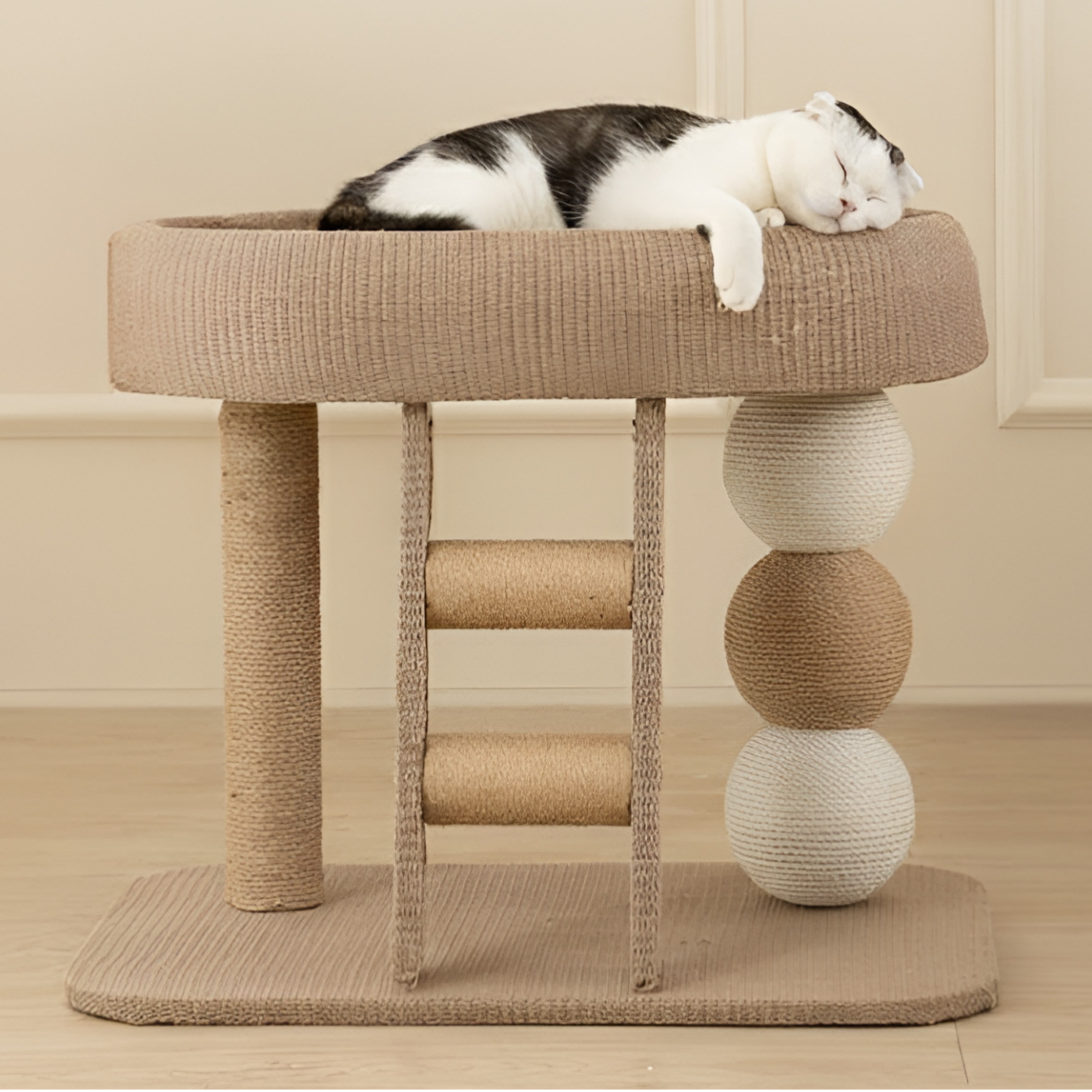 냥냥타워 미니 캣타워 소형 아기고양이 숨숨집, 베이지 크림, 1개 63,710원