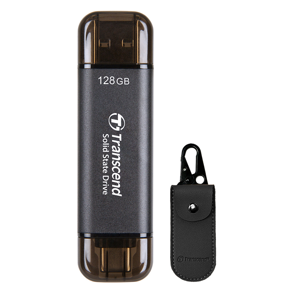 트랜센드 초소형 외장SSD ESD310 + 전용 파우치 세트, 128GB, 블랙 129,000원