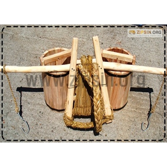 나무 물지게 세트/물지게/나무 물초롱/물동이/행사용품/민속품 516,000원