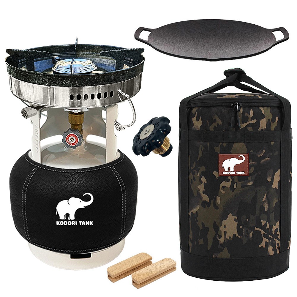 고화력 코돌이탱크 3kg LPG가스통 코돌이가방 캠핑용품세트, 3kg일체형버너블랙워머36cm안전마개코돌이가방, 1세트 203,000원