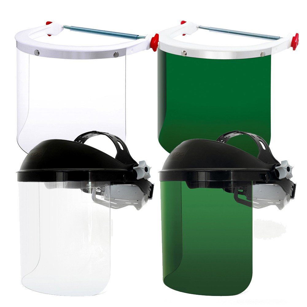 OTOS 보호면 F-62A F-62B F-63A F-63B 무색 모음 택1 유색 3# 5# 7# 헬멧 안전모 부착형 헤드밴드 안면 보호구 오토스 보안면 얼굴 보호 초록 투명 1개 12,950원