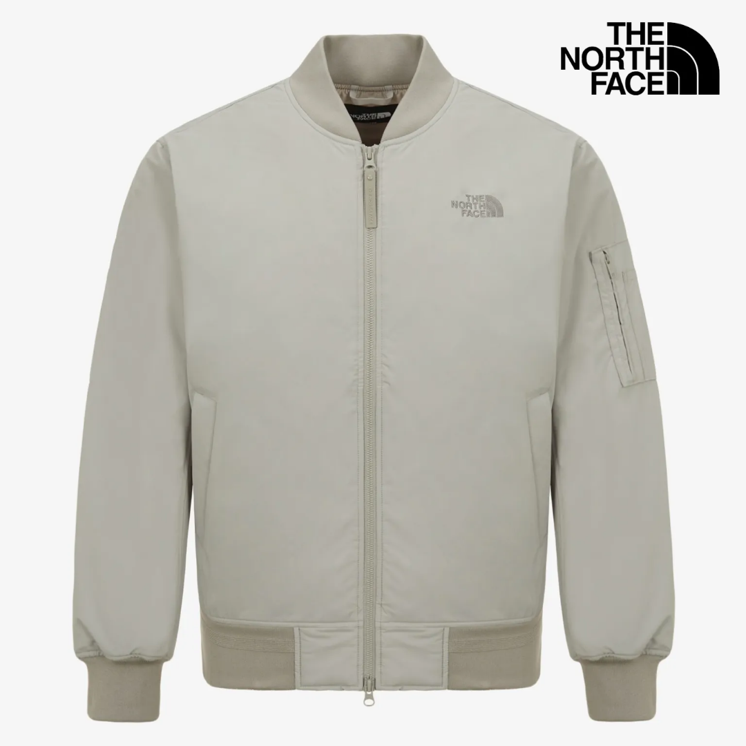 (100%매장 정품) 노스페이스 남성 항공점퍼 그레이시 베이지 이솔라 히트 봄버 자수로고 왼쪽 수납포인트 197,000원
