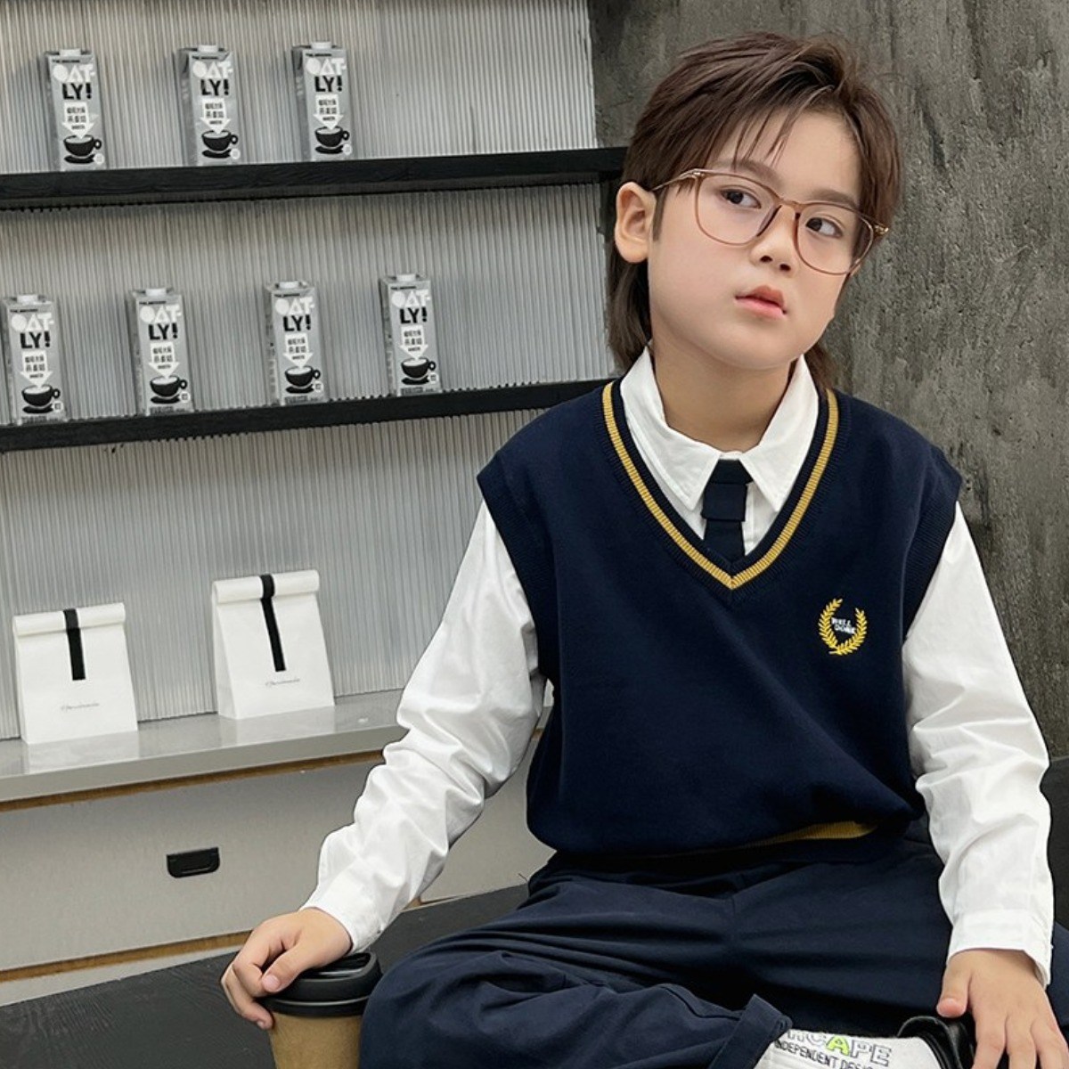 상상키즈 모던 스쿨 니트베스트 상하복 세트 키즈 52,880원